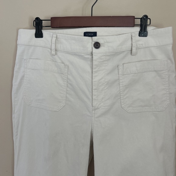 J. Crew NWT Lizzie BEIGE High Rise Patch Pocket Wide Leg Pants Size 32 14 - Picture 2 of 9